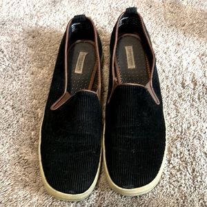 Kate Spade Black Cord Slip Ons